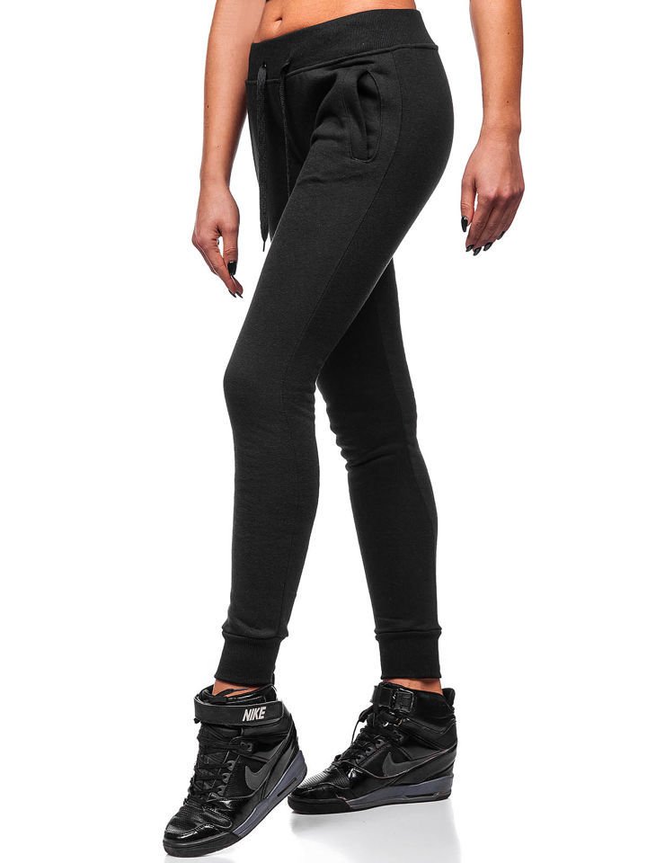 Pantaloni sportivi pentru femeie negri Bolf 77001