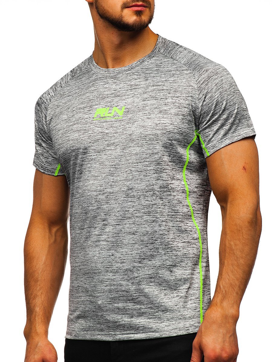 Tricou gri cu imprimeu bărbati Bolf KS2101 imagine