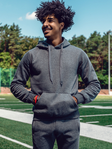 Costum de training gri-antracit glugă Bolf D003