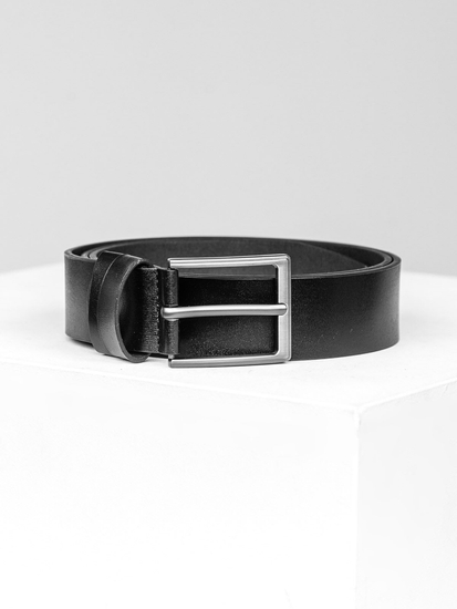 Cureaua neagra din piele pentru barbati Bolf 831