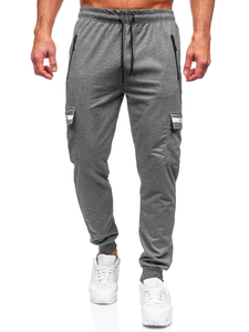 Pantaloni joggers cargo gri-antracit Bolf JX5063