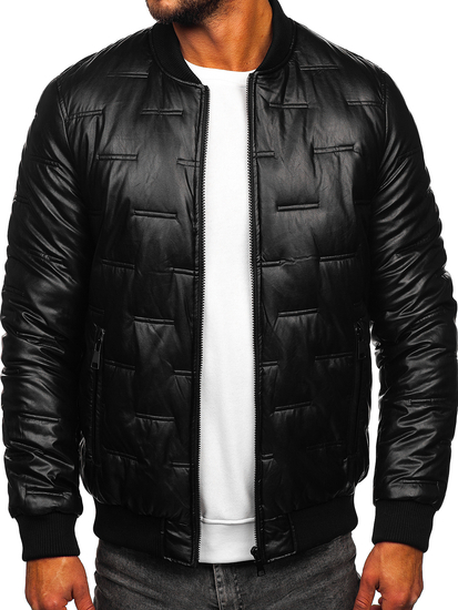 Geacă de iarnă matlasată neagră Bolf 11Z8099