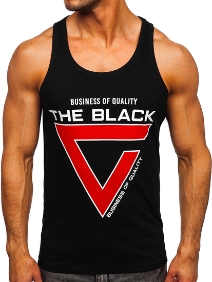 Maiou negru tip bokser cu imprimeu Bolf 14833