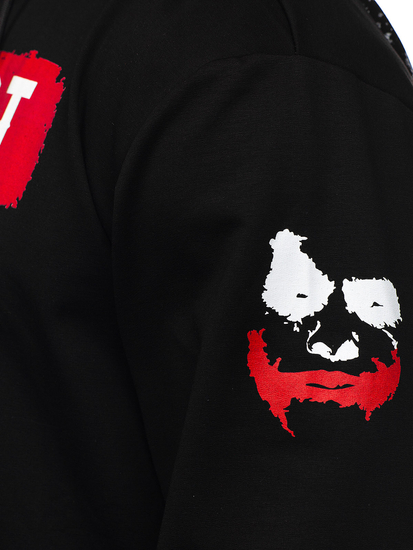 Hanorac cu imprimeu negru Bolf 6384