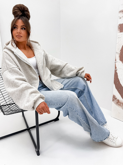 Hanorac termoizolant cu fluture pentru femei melanj Bolf 821112