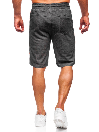 Pantaloni scurți de training portocaliu-negru Bolf Q3884