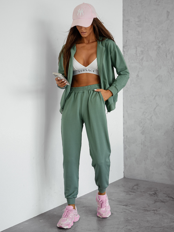 Set trening cu glugă pentru femei Kaki Bolf 821110