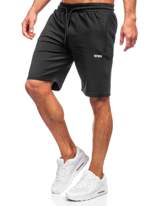 Pantaloni scurți de trening negru Bolf 192523