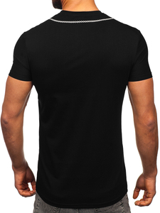 Tricou negru cu imprimeu Bolf MT3051