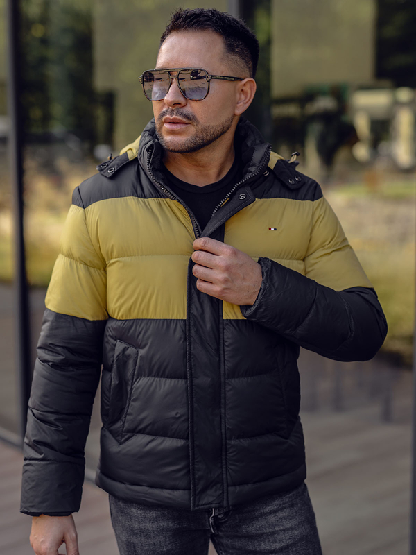 Geaca de iarnă sport matlasată neagră Bolf 1975