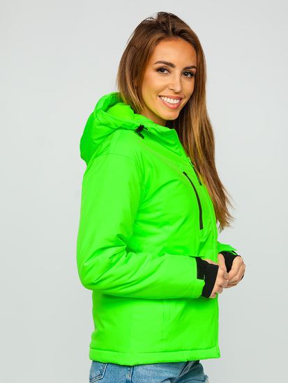 Geacă de iarnă verde-neon sport dame Bolf HH012