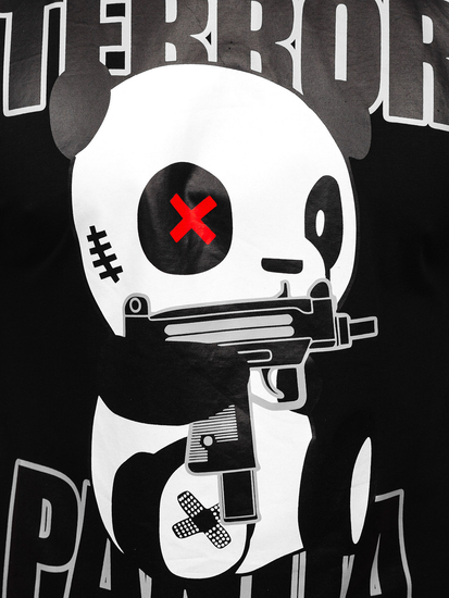 Tricou cu imprimeu negru Bolf 2291