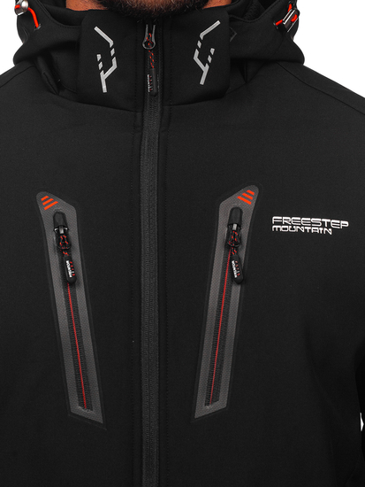 Geacă softshell negru-roșu Bolf WX086A