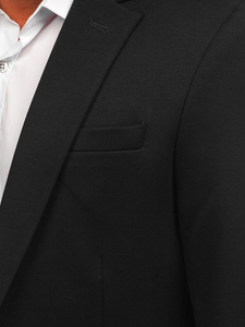 Jachetă elegantă bărbătească neagră Bolf 1652A