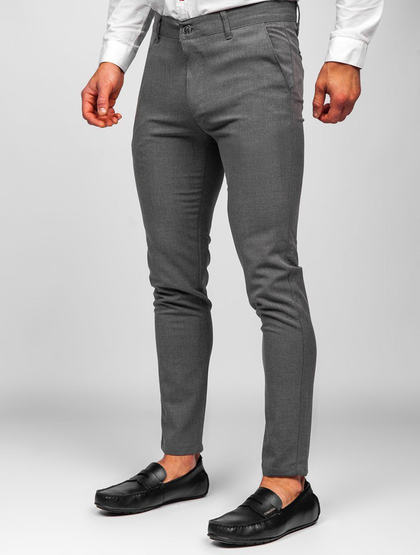 Pantaloni chinos grafit Bolf 0016