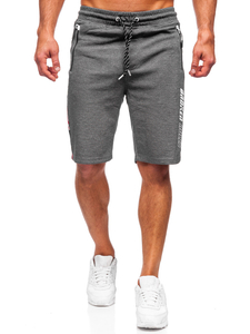 Pantaloni scurți de training gri-alb Bolf Q3884