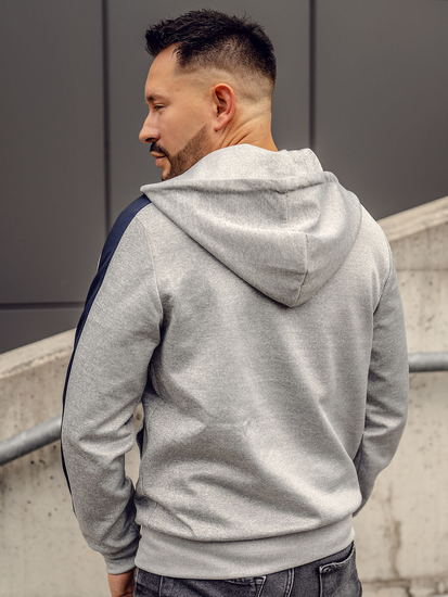 Hanorac gri cu imprimeu Bolf 27B8121