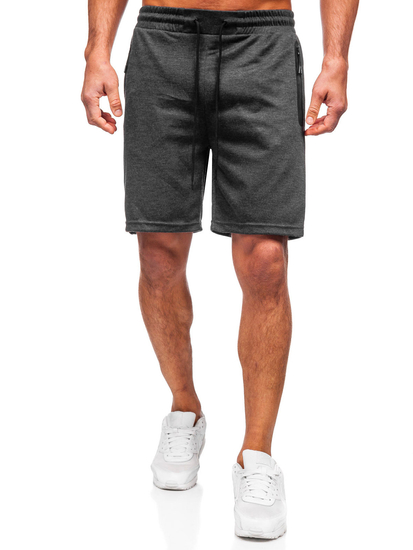 Pantaloni scurți de trening pentru bărbați din grafit Bolf 17K533