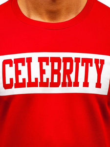 Bluză cu imprimeu bărbați roșu Bolf 11115