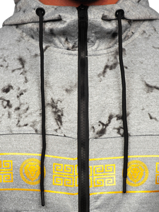 Hanorac gri cu fermoar Bolf 27B8125