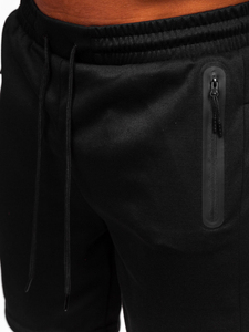 Pantaloni de trening negri pentru bărbați Bolf 17K533