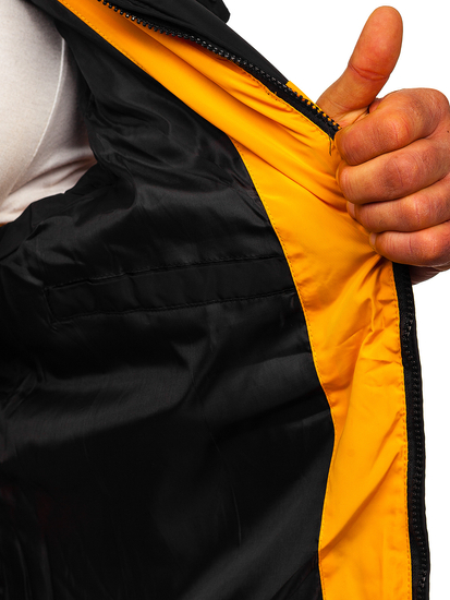 Vestă cu glugă matlasată albă bărbați Bolf 1189