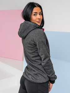 Hanorac sport pentru femei negru Bolf KSW4002