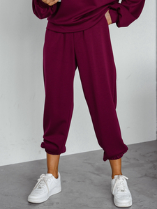 Pentru femei Set hanorac cu glugă două piese vișiniu Bolf 525