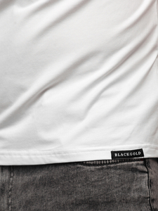 Tricou alb cu imprimeu Bolf MT3037