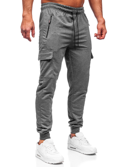 Pantaloni joggers cargo gri-antracit Bolf JX5061