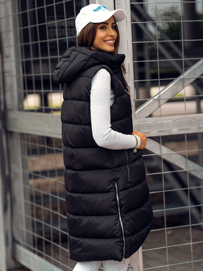 Vestă lungă neagră dame Bolf 81261B