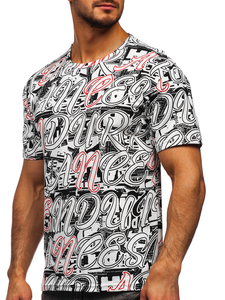 Tricou alb cu imprimeu Bolf 14906