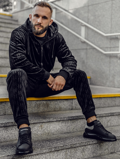 Trening velur negru dame Bolf 3B113A