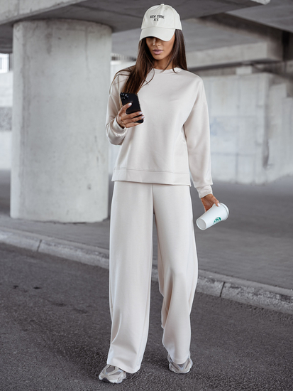 Trening cu fermoar pentru femei din două piese Unt Bej Bolf 821111