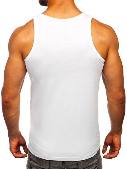 Maiou tank top cu imprimeu alb Bolf 14842
