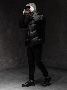 Vesta cu glugă neagră Bolf 2908A1