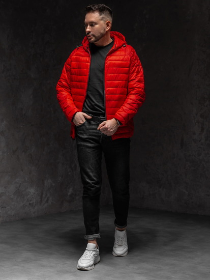 Geacă rosie matlasata Bolf 13021A1