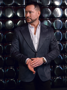 Sacou bleumarin din catifea pentru bărbați Bolf 24410