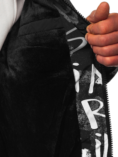 Geacă de iarnă matlasată neagră Bolf 27M8102