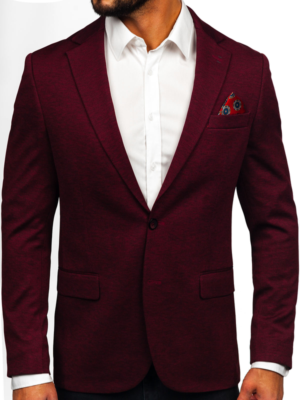 Sacou bărbătesc casual bordo Bolf 24401