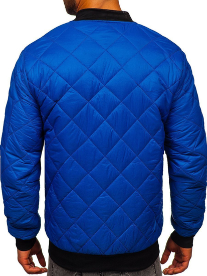 Geacă matlasată bomber albastră Bolf MY-01