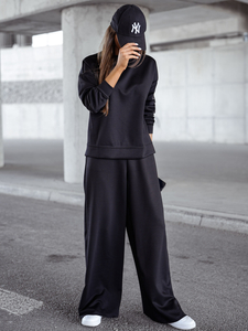 Trening cu fermoar două piese pentru femei unt negru Bolf 821111