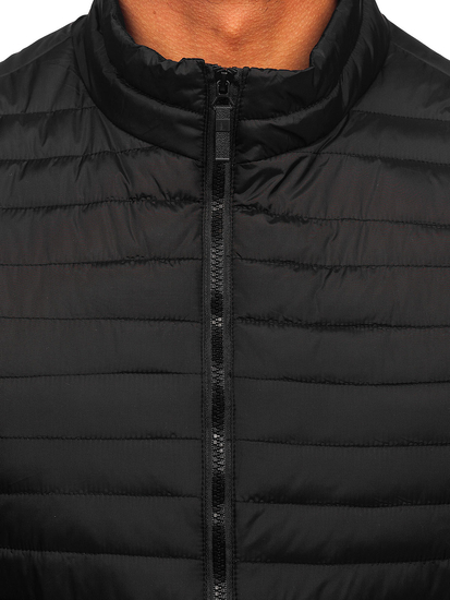 Vestă neagră matlasată pentru bărbați Bolf 31M5067