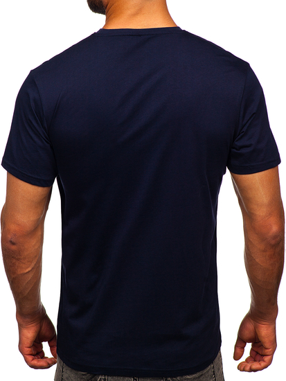 Tricou bleumarin bumbac Bolf 0001