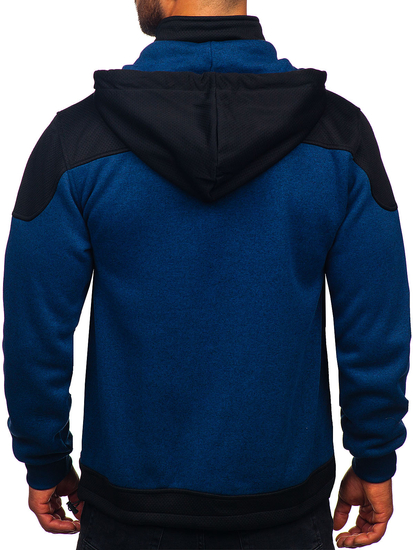 Jachetă-hanorac pentru bărbați albastru bleumarin cu glugă Bolf TC1262