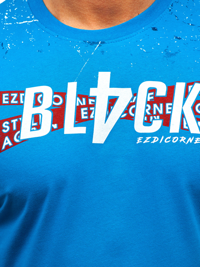 Tricou din bumbac albastru-aprins Bolf 14722