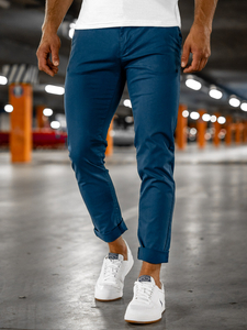 Pantaloni indigo chinos Bolf 1146