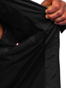 Geacă neagră cu glugă Bolf 5M3101