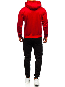 Costum de training cu glugă bordo Bolf D002