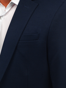 Jachetă elegantă bărbătească bleumarin Bolf 1652A